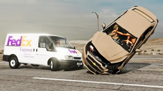 BeamNG Drive - Realistic Car Crashes Dangerous Driving #9