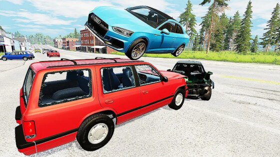 Speed Car VS Traffic Accident #9 High Speed Cars Crashes - BeamNG Drive