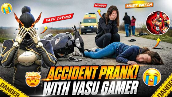 Fake accident prank with Vasu gamer #sonagaming #trending #viralvideo #freefire