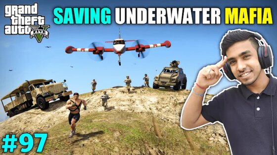 STEALING FIGHTER PLANE TO SAVE UNDERWATER MAFIA GTA V GAMEPLAY #97