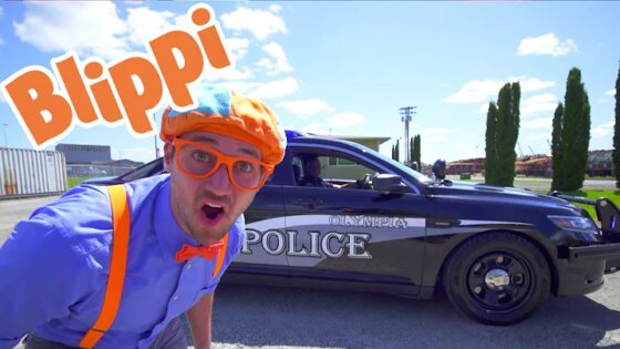 Police Cars for Toddlers with Blippi Educational Videos for Kids