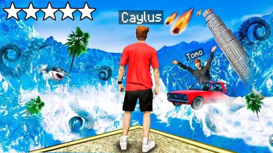 Surviving NATURAL DISASTERS For 24 Hours in GTA 5..