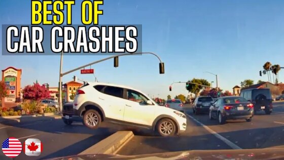 Best of Car Crashes Compilation USA & Canada - 47