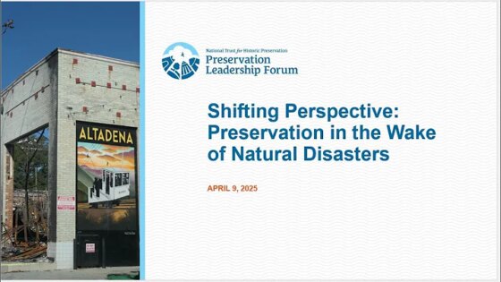Shifting Perspective Preservation in the Wake of Natural Disasters (Forum Webinar)