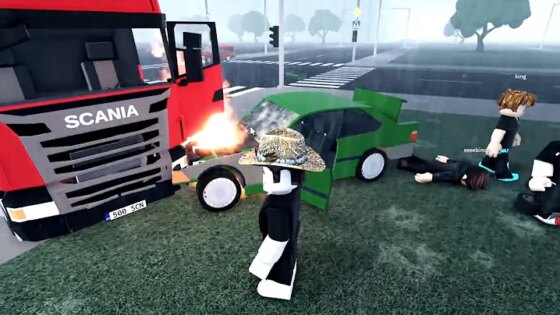 ACCURATE And LIFELIKE Car Accidents In Roblox or something